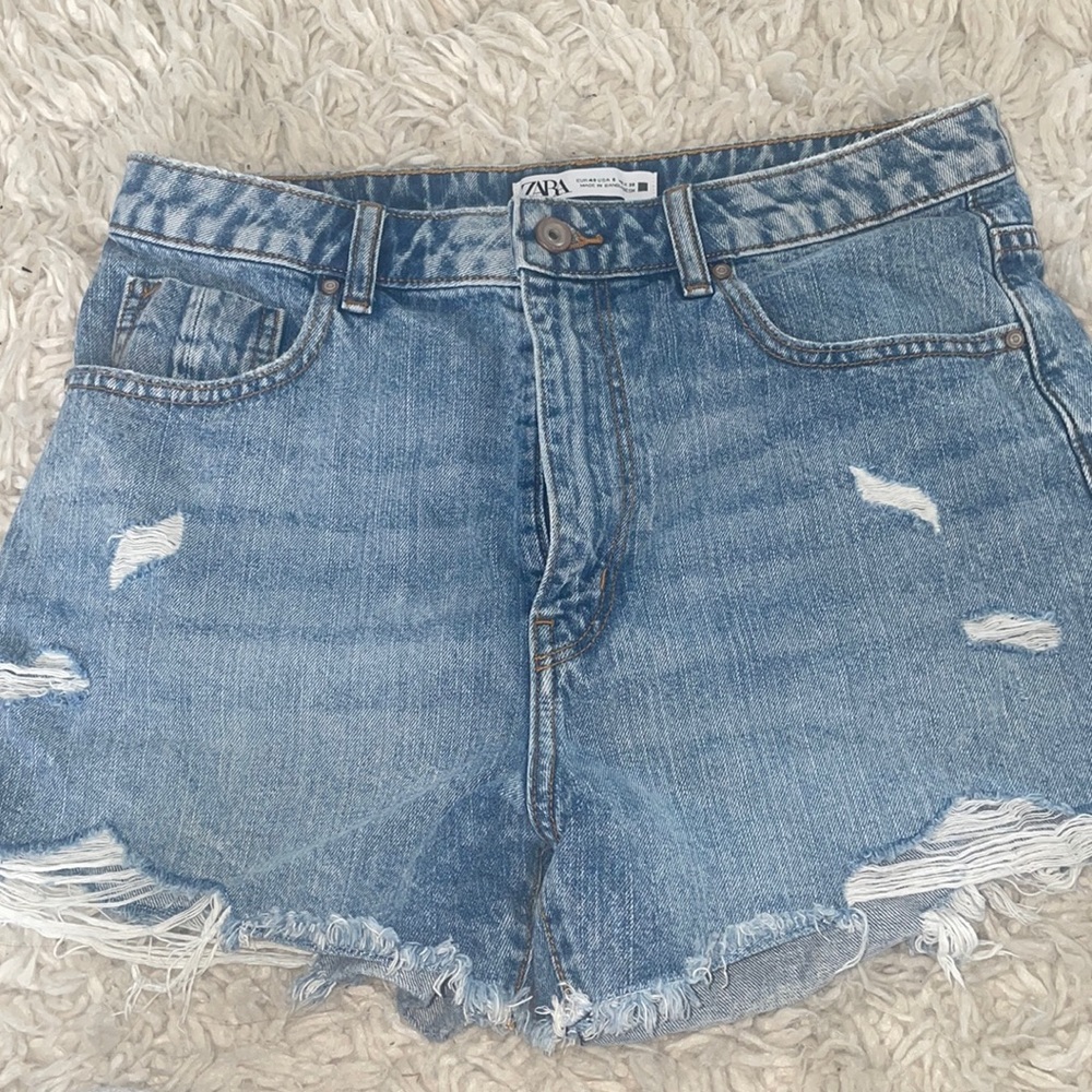 ZARA high waisted jean shorts